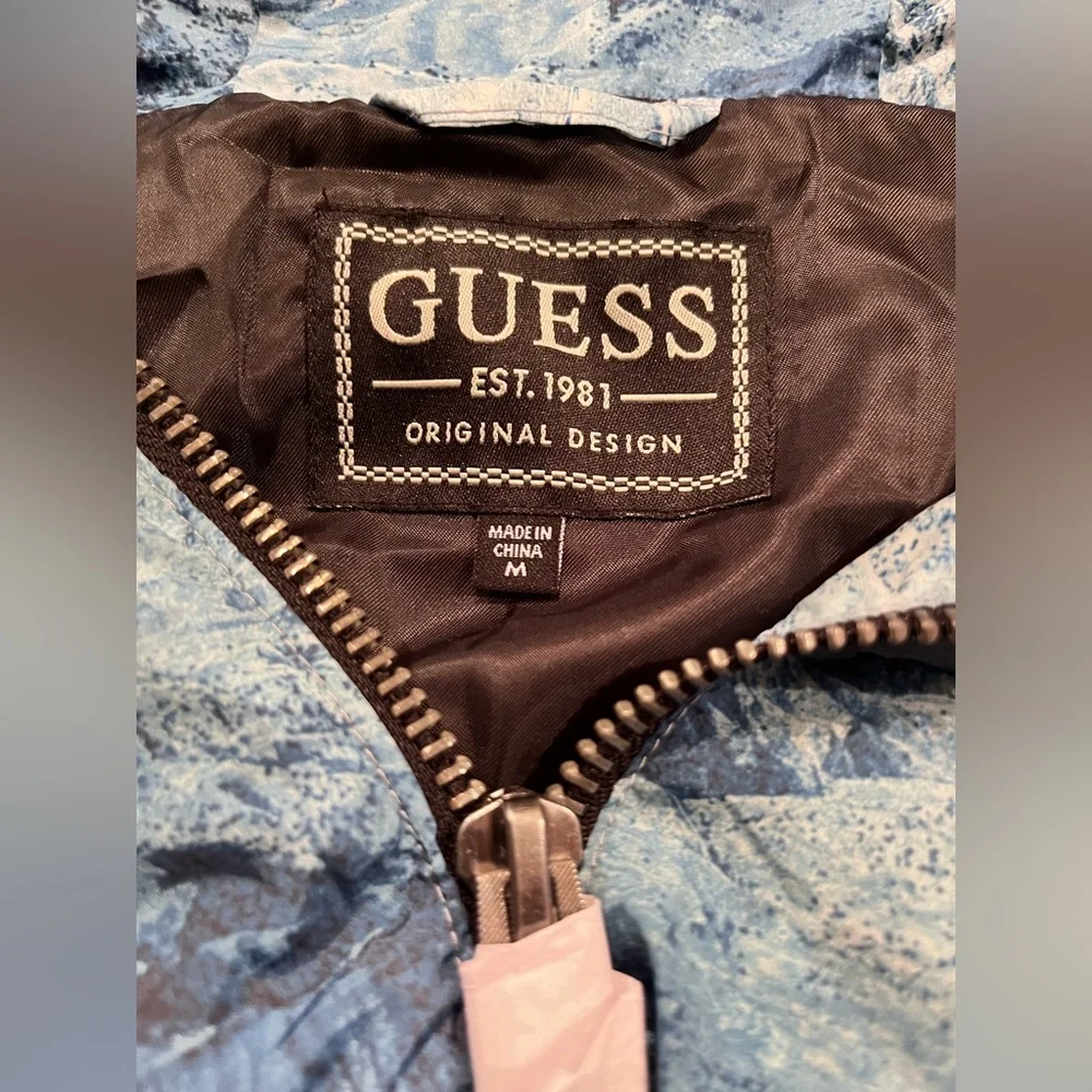 NWT Guess Men’s Mountain Printed Nylon Jacket